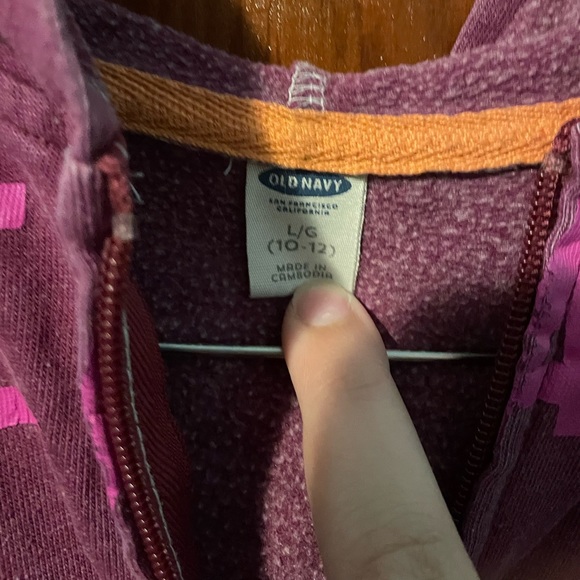 Girls size Lg 10/12 pink sweater. - Picture 2 of 3